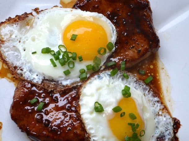 Pork Chops and Eggs