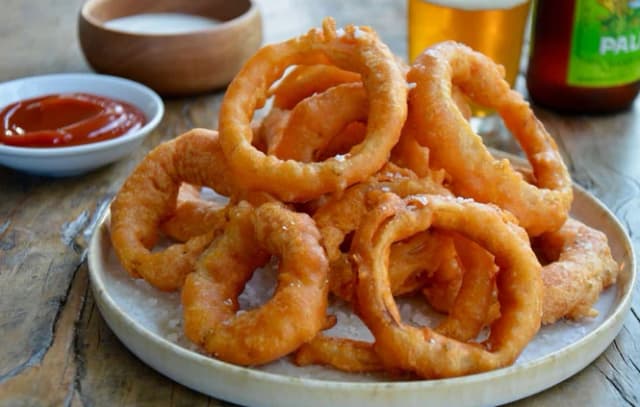 Whiskey-Battered Onion Rings